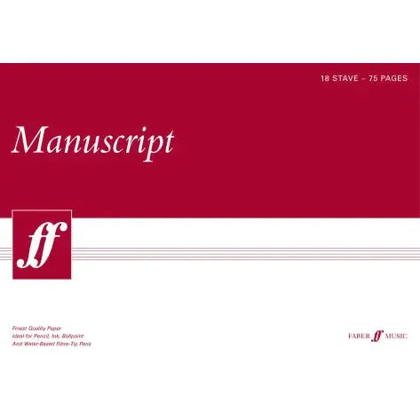 Faber Music: Manuscript A3 18-stave 75pp (white pad)