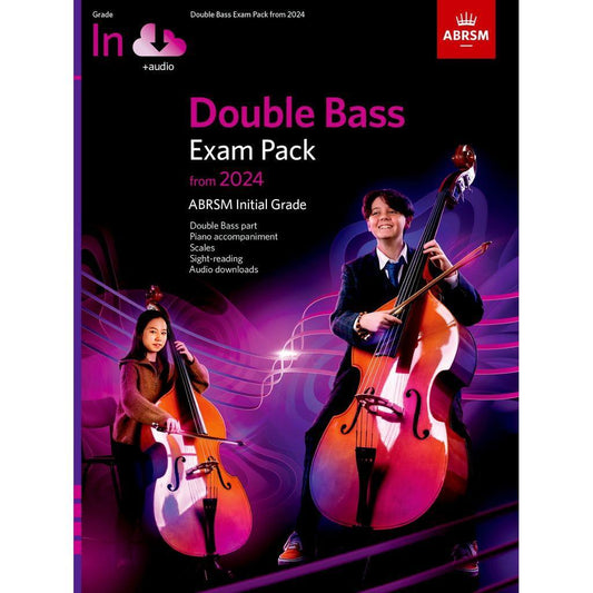 ABRSM Double Bass Exam Pack from 2024, Initial Grade, Double Bass Part, Piano Accompaniment & Audio
