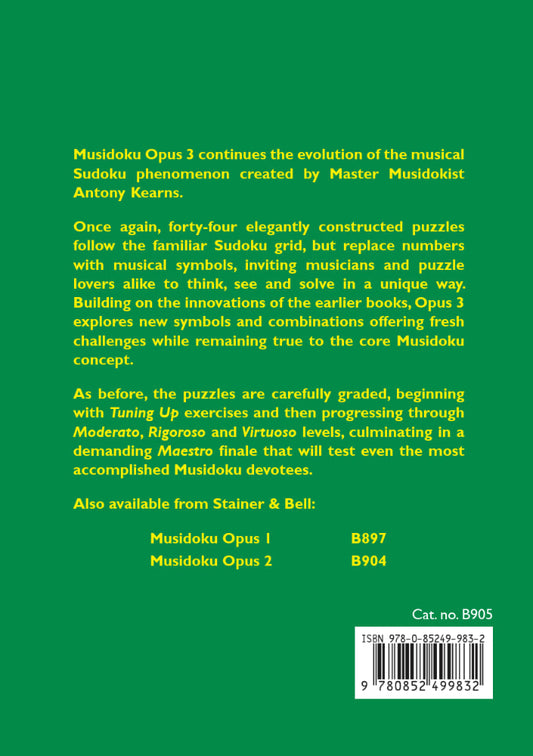 Musidoku. Opus 3. Puzzle Book