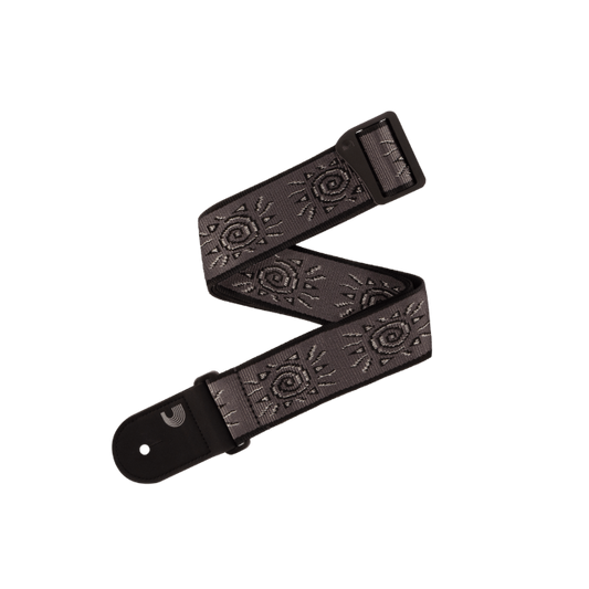 D'Addario Vintage Planet Waves Suns Guitar Strap, Silver
