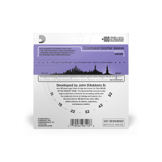 D'Addario EJ13 11-52 Custom Light, 80/20 Bronze Acoustic Guitar Strings