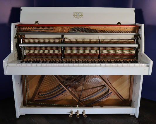 Kawai CE7N Secondhand Compact Upright Piano, Polished White
