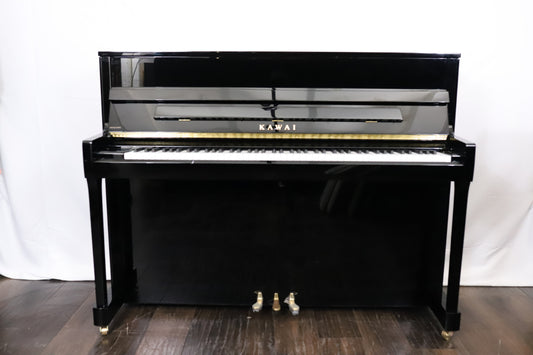 Kawai K200 Secondhand Upright Piano, Polished Black (F133108)