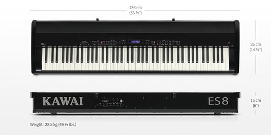 Kawai ES8 Portable Digital Piano, Black (Secondhand)