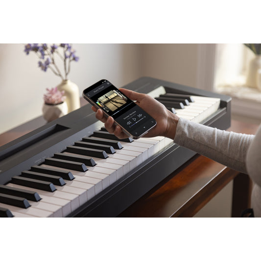 Yamaha P145BT Bluetooth Portable Piano, Satin Black