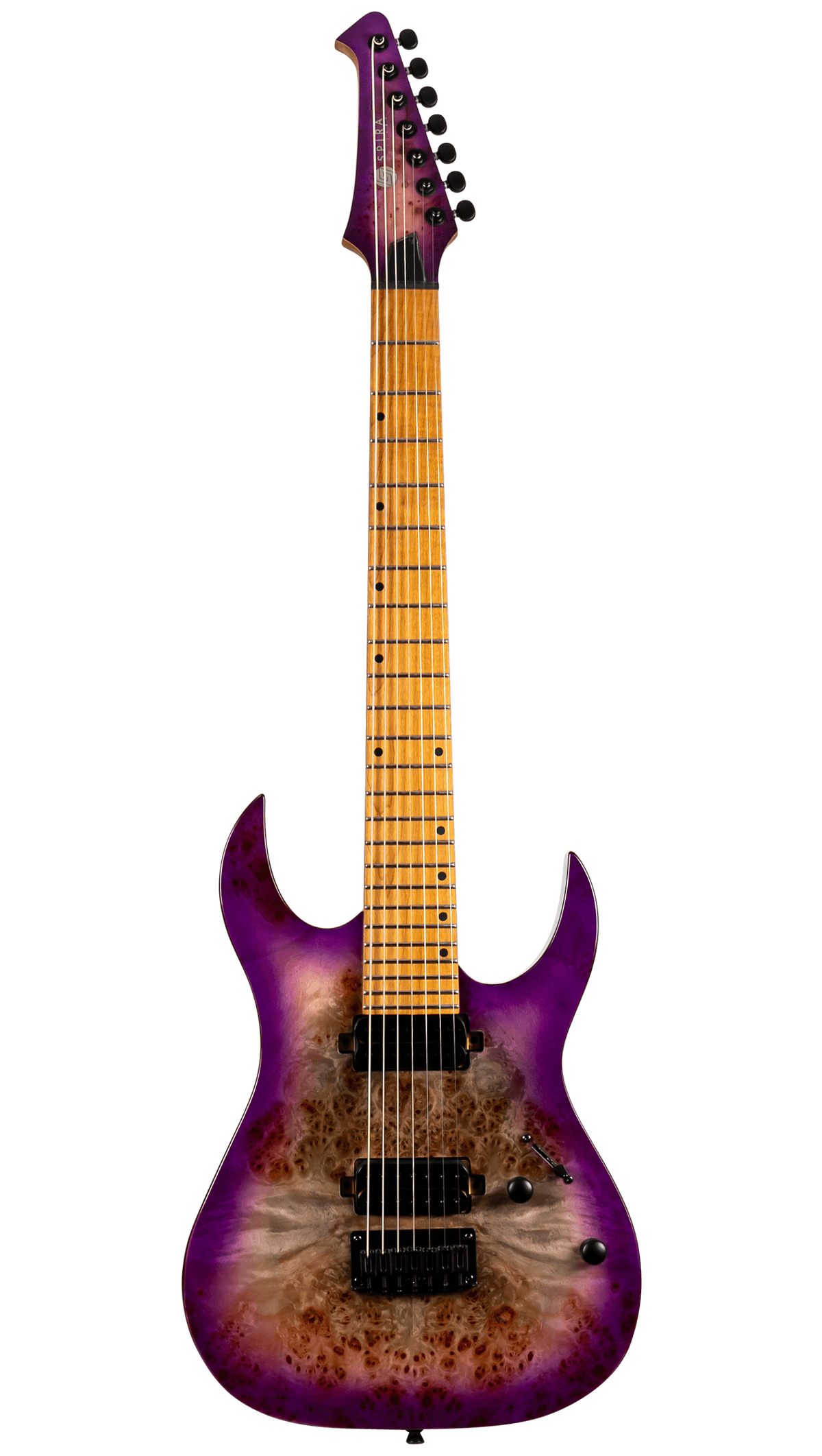 Spira S457 7-String Electric Guitar, Trans Purple