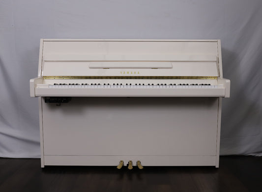 Yamaha B1 Secondhand Silent Upright Piano Polished, Polished White