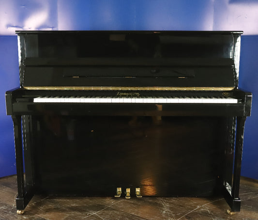 Zimmermann Upright Piano by C.Bechstein in Polished Black (Secondhand)