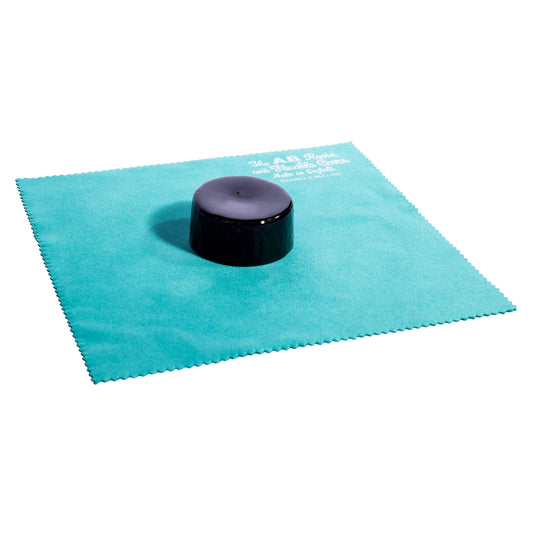 AB cello rosin on Turquoise cleaning cloth