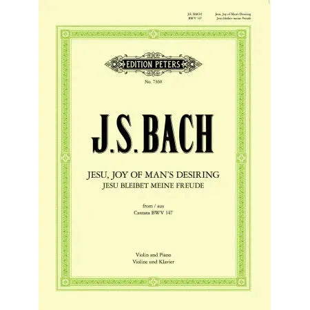Bach, Johann Sebastian: Jesu, Joy of Man's Desire (violin and piano)