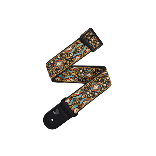 D'Addario Eco Persian Woven Guitar Strap, Black