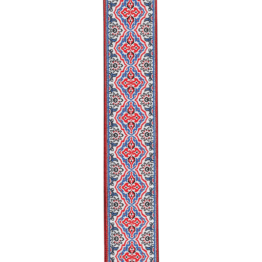 D'Addario Eco Persian Woven Guitar Strap, White