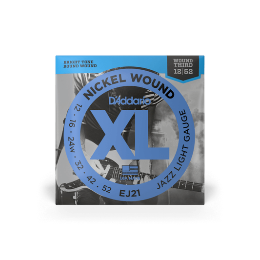 D'Addario EJ21 12-52 Jazz Light Gauge Electric Guitar String
