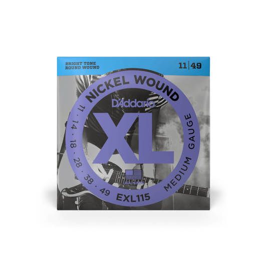 D'Addario EXL115 11-49 Medium, XL Nickel Electric Guitar Strings