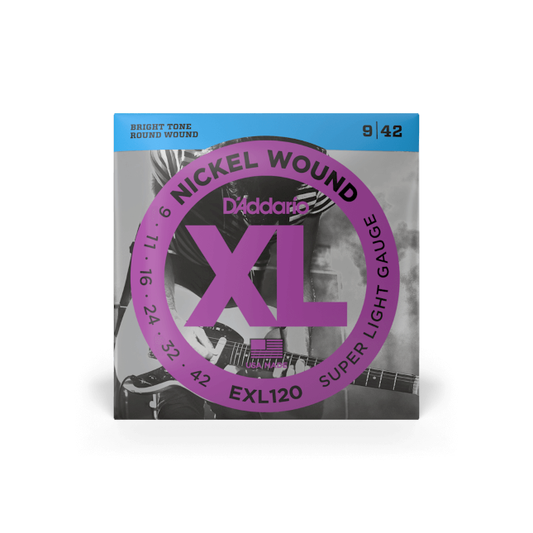 D'Addario EXL120 09-42 Super Light, Nickel Electric Guitar Strings
