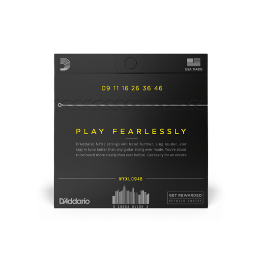 D'Addario NYXL 9-46 Super Light Top/Regular Bottom, Electric Guitar Strings