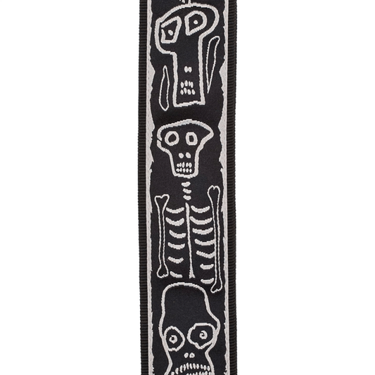 D'Addario Joe Satriani Planet Lock Guitar Strap, Skull N Bones