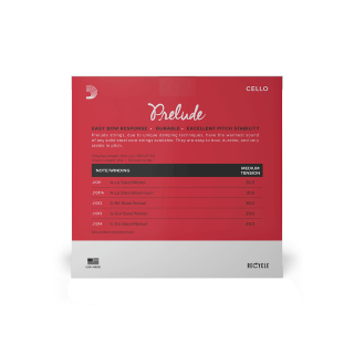 D'Addario Prelude Cello String, Medium Tension