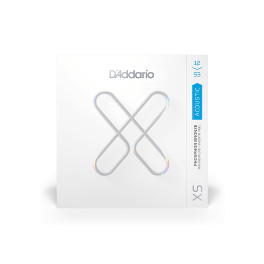 D'Addario XS 12-53 Light, Phosphor Bronze Coated Acoustic Guitar Strings