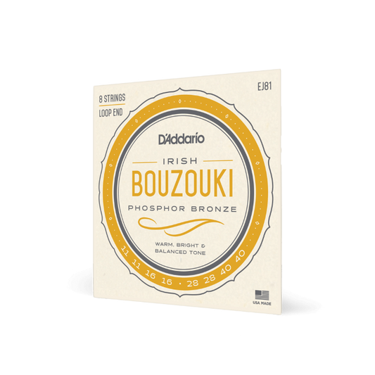D'Addario 11-40 Irish Bouzouki, 8-String, Phosphor Bronze
