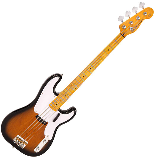 Vintage V51 ReIssued Bass Guitar, Two Tone Sunburst