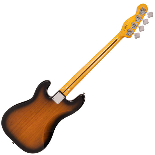Vintage V51 ReIssued Bass Guitar, Two Tone Sunburst