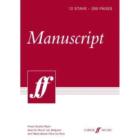 Faber Music: Manuscript A4 12-stave 200pp (white pad)