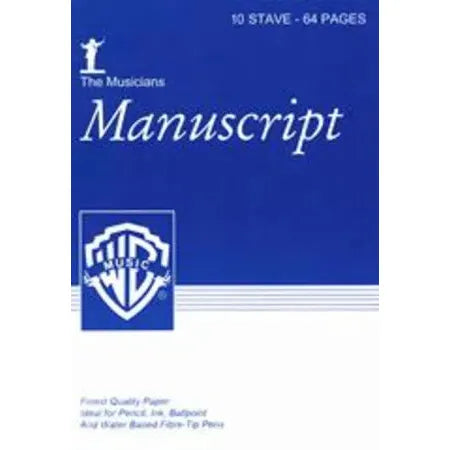 Faber Music: Manuscript A4 10stave 64pp (spiral white)