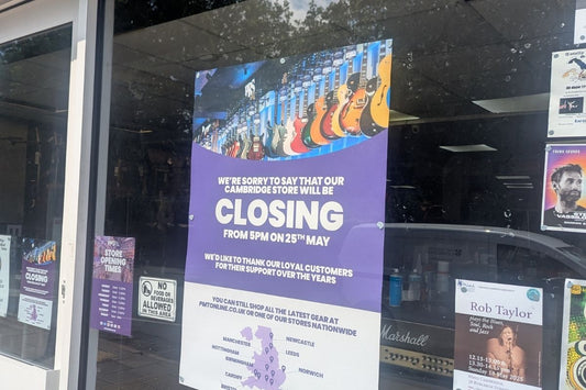 PMT Cambridge Post in Window of Store Closure May 2025