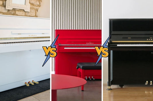 kawai K15 white v Kawai k200 red v Kawai k300 black