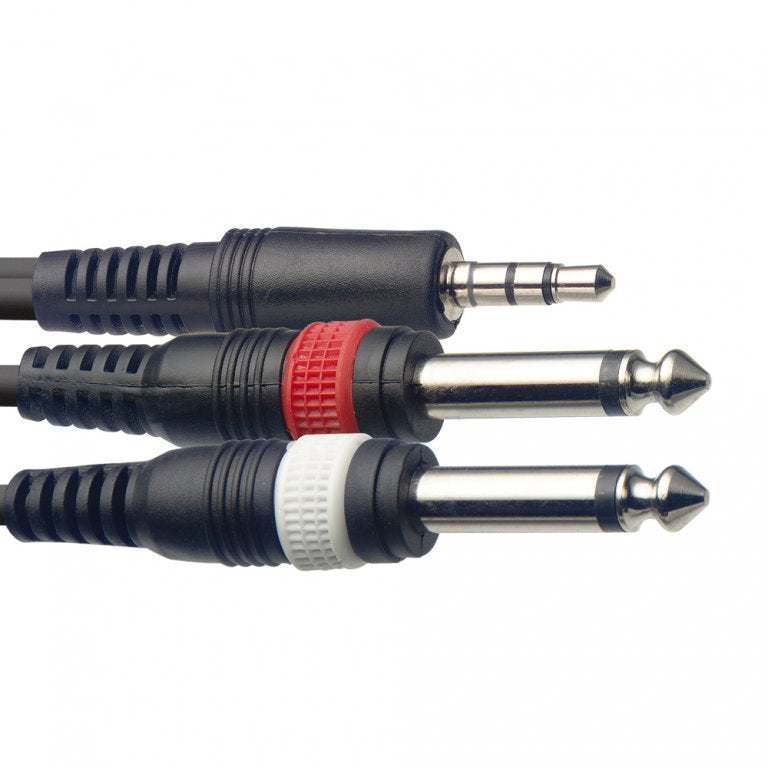 Stagg Y-Cable (mini Jack-Jack), 3m (10