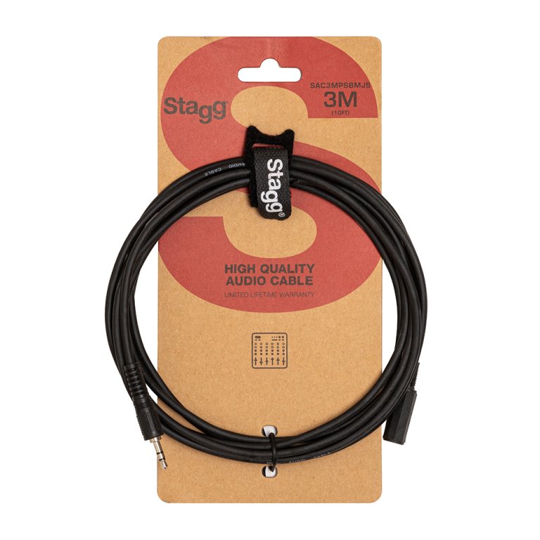 Stagg Audio Cable (Plug-Mini Jack), f-m 3m (10