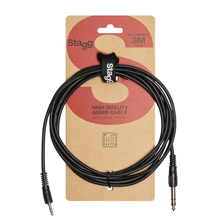 Stagg Audio Cable (Jack-Mini Jack), m-m 3m (10