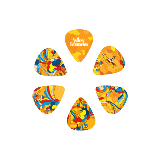 D'Addario Beatles Yellow Submarine 55th Anniversary Guitar Picks, Primrose Prairie