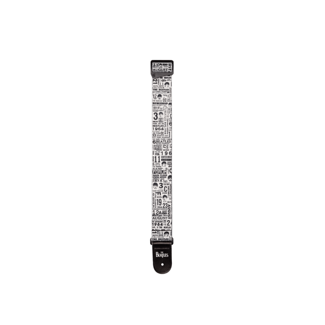 D'Addario Beatles Guitar Strap, 1964 US Tour Ticket Stubs