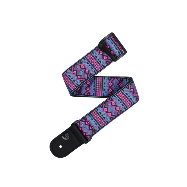 D'Addario Eco Persian Woven Guitar Strap, Outrun/Aztec