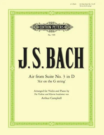 Bach, Johann Sebastian: Air in G arranged for violin & piano