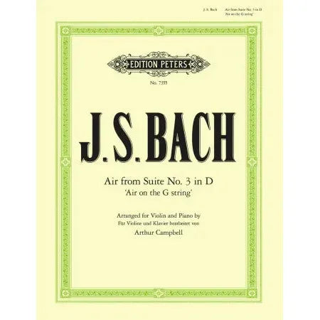 Bach, Johann Sebastian: Air in G arranged for violin & piano