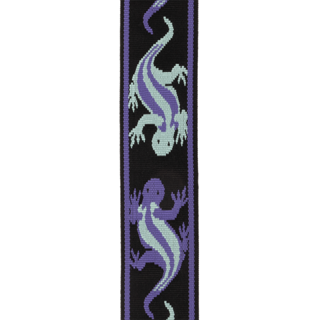 D'Addario Vintage Planet Waves Lizards Guitar Strap, Green/Blue
