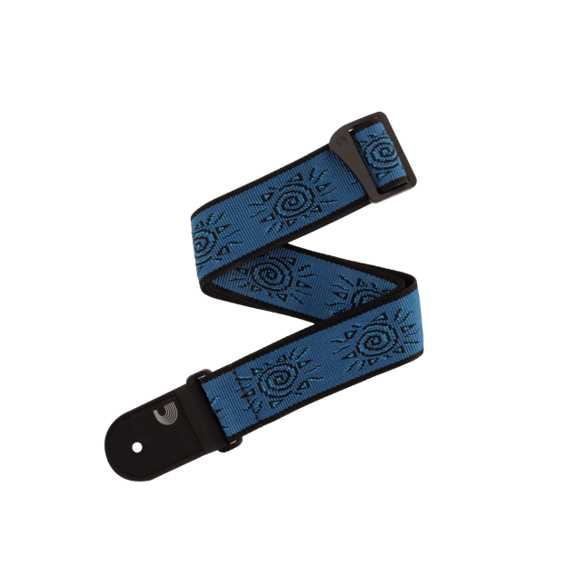 D'Addario Vintage Planet Waves Suns Guitar Strap, Blue