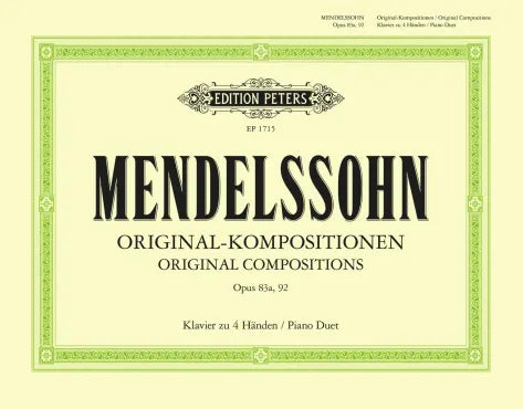 Mendelssohn Bartholdy, Felix: Original Piano Duets