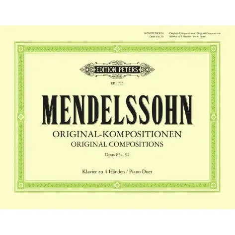 Mendelssohn Bartholdy, Felix: Original Piano Duets