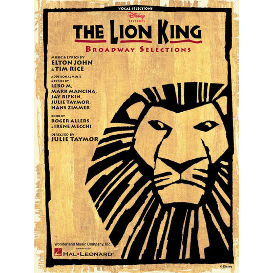 The Lion King - Broadway Selections: Vocal Selections