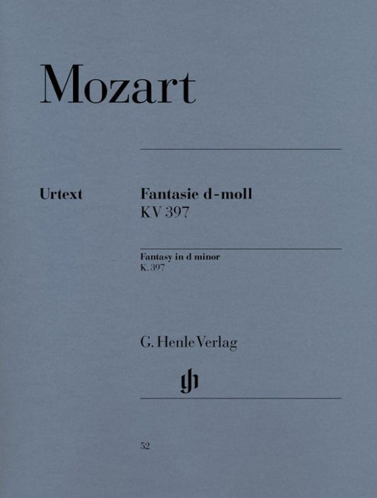 Mozart, Wolfgang Amadeus: Fantasy in d minor K. 397 (385g)