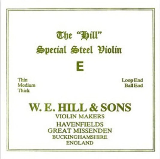 W.E. Hill & Son Violin Single E String (Medium Tension)