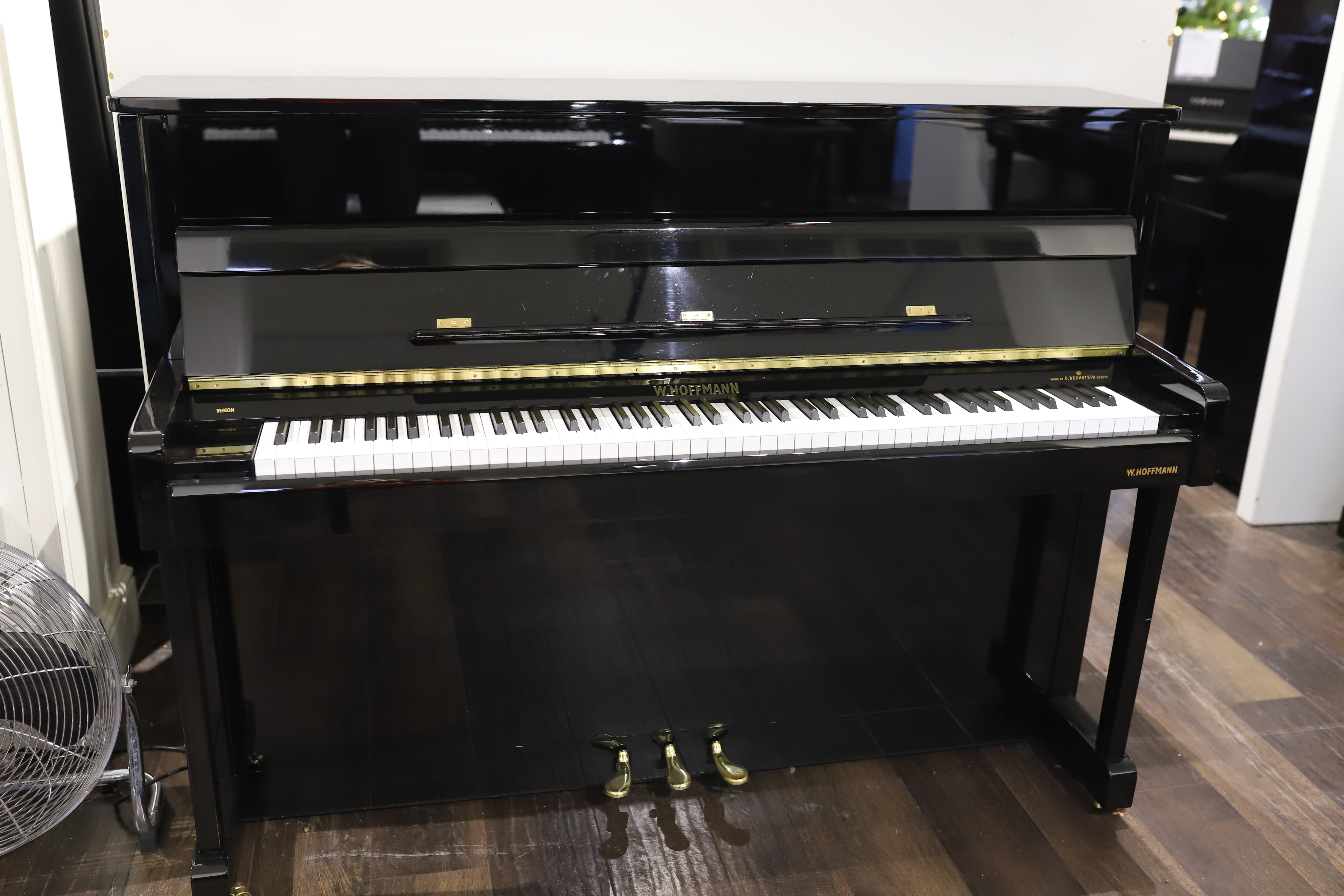 W.Hoffmann Vision V112 Polished Black Upright Piano (Second Hand)
