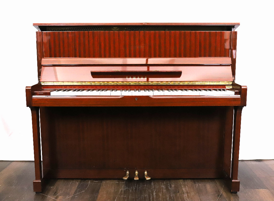 Yamaha SU118 Professional Secondhand Upright Piano, Polished Mahogany