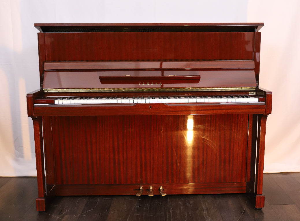 Yamaha SU118 Professional Secondhand Upright Piano, Polished Mahogany