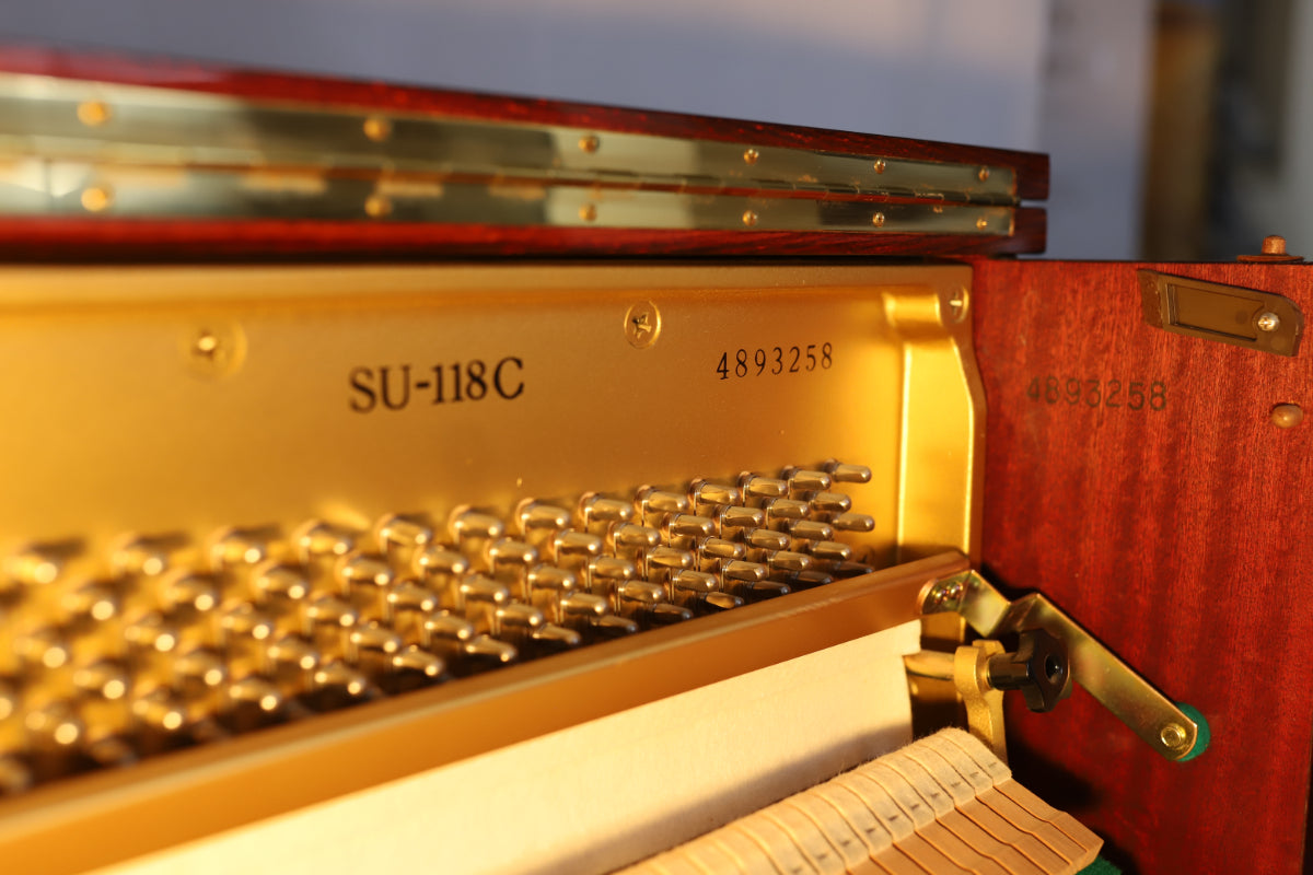 Yamaha SU118 Professional Secondhand Upright Piano, Polished Mahogany