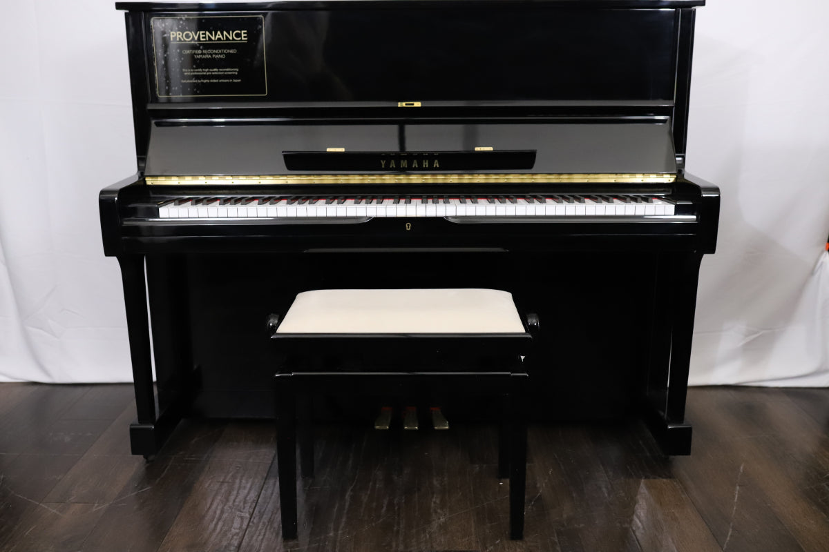 Yamaha U1A Reconditioned Secondhand Professional Upright Piano (4178330), Polished Black